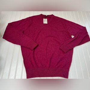 Peter Millar Crown Soft Pullover V-Neck Sweater Cashmere Men Medium NEW 663